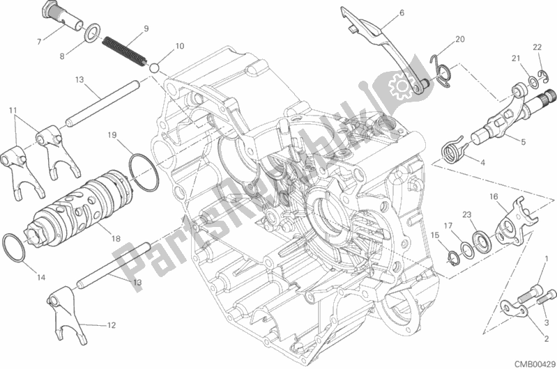 Todas las partes para Shift Cam - Horquilla de Ducati Hypermotard Thailand 821 2015